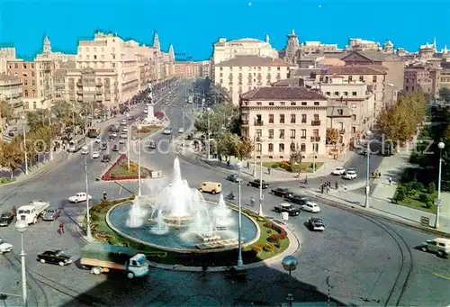 AK / Ansichtskarte Zaragoza_Saragossa_Espana Plaza Paraiso y Avenida Independencia 