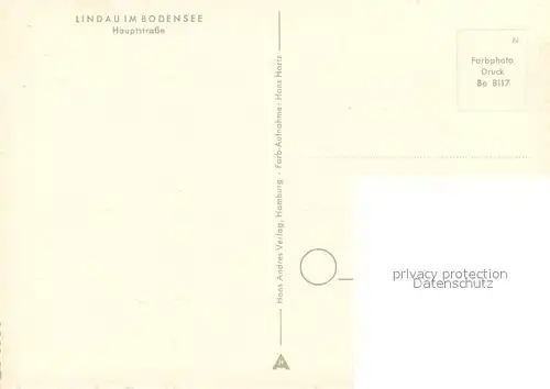 AK / Ansichtskarte Lindau_Bodensee Hauptstrasse Lindau Bodensee