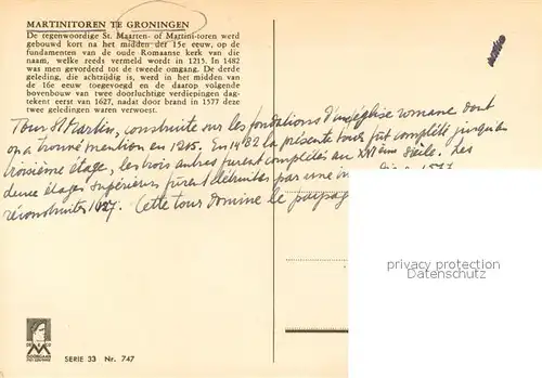 AK / Ansichtskarte Groningen Martinitoren Groningen