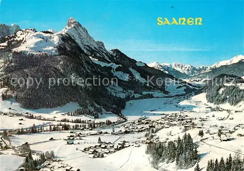 AK / Ansichtskarte Saanen Fliegeraufnahme mit Gummifluh und Rueblihorn Saanen