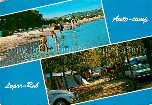 AK / Ansichtskarte Rab_Croatia Auto camp Lopar Strandpartie Rab_Croatia