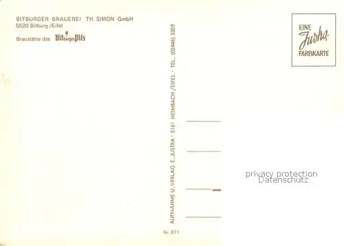 AK / Ansichtskarte Bitburg Bitburger Brauerei TH Simon GmbH Bitburg