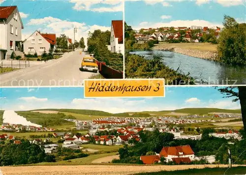 AK / Ansichtskarte Hiddenhausen Strassenpartie Blick ueber die Werre Panorama Hiddenhausen