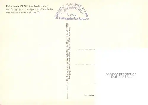 AK / Ansichtskarte Maikammer Kalmithaus Pfaelzer Wald Schutzhuette Aussichtsturm Sender Fliegeraufnahme Maikammer