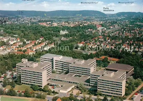 AK / Ansichtskarte Bad_Oeynhausen Reha Klinik Porta Westfalica Wiehengebirge Wesergebirge Fliegeraufnahme Bad_Oeynhausen
