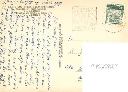 AK / Ansichtskarte Suetel Campingplatz Fliegeraufnahme Strandpromenade Kiosk Gaststaette Suetel