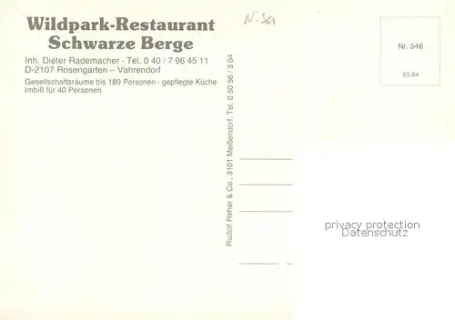 AK / Ansichtskarte Vahrendorf_Siedlung Wildpark Restaurant Schwarze Berge Hochwild Schutzpark Hirsch Vahrendorf Siedlung