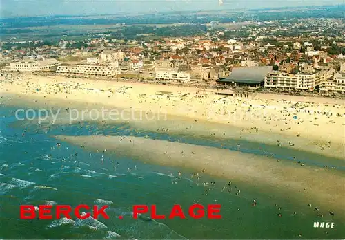 AK / Ansichtskarte Berck Plage La plage et la piscine vue aerienne Berck Plage