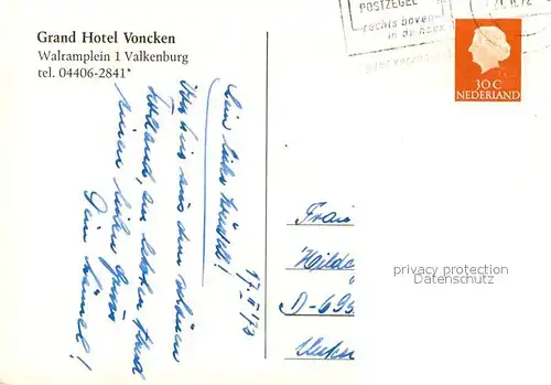 AK / Ansichtskarte Valkenburg_Suedholland Grand Hotel Voncken Valkenburg_Suedholland