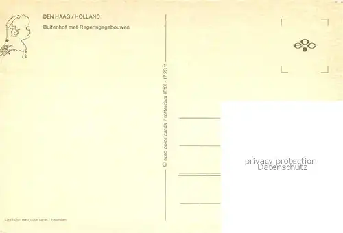 AK / Ansichtskarte Den_Haag Buitenhof met Regeringsgebouwen luchtfoto Den_Haag