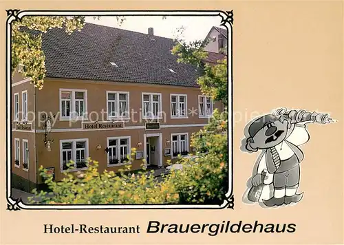 AK / Ansichtskarte Bockenem Hotel Restaurant Brauergildenhaus Karikatur Bockenem