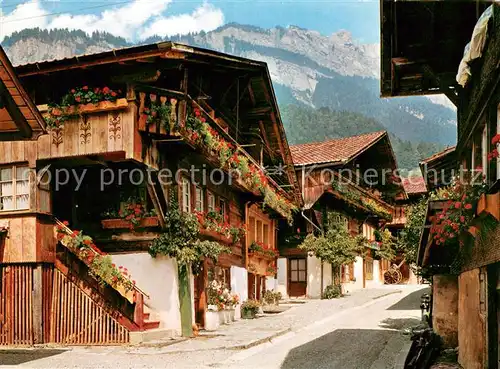 AK / Ansichtskarte Brienz_GR Motiv Bergdorf Gasse Brienz_GR