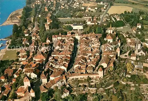 AK / Ansichtskarte Murten_Morat Fliegeraufnahme Murten Morat