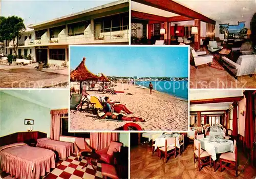 AK / Ansichtskarte Playa_de_Palma_Mallorca Hotel Golondrina Restaurant Lobby Strand Playa_de_Palma_Mallorca