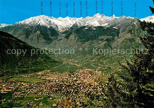 AK / Ansichtskarte Hafling Panorama Blick auf Meran Alpen Hafling