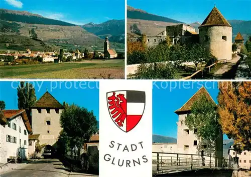 AK / Ansichtskarte Glurns Schludernser Tor Stadtmauer Stadttor Wappen Glurns