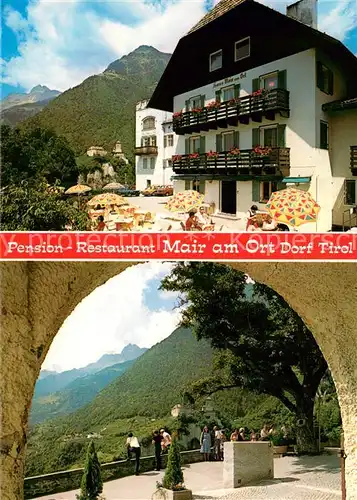 AK / Ansichtskarte Dorf_Tirol Pension Restaurant Mair Dorf_Tirol