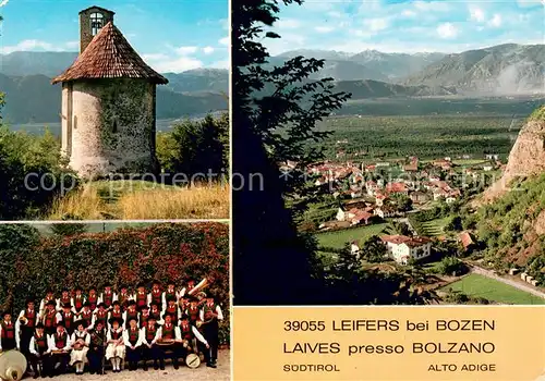 AK / Ansichtskarte Leifers_Laives_Suedtirol Panorama Blick ins Tal Kapelle Musikkapelle Leifers_Laives_Suedtirol