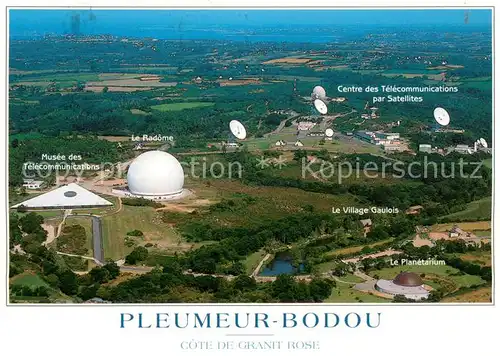 AK / Ansichtskarte Pleumeur Bodou Station spatiale Zentrum fuer interkontinentale Telekommunikation Fliegeraufnahme Pleumeur Bodou