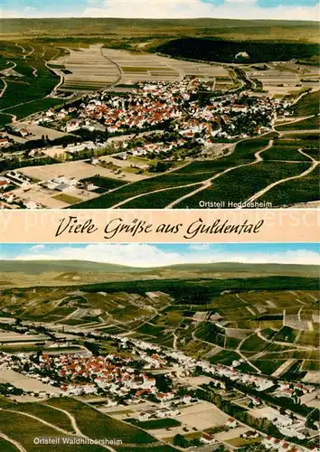 AK / Ansichtskarte Heddesheim_Guldental Waldhilbersheim Fliegeraufnahmen Heddesheim Guldental