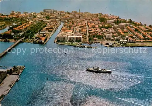 AK / Ansichtskarte Grado_Gorizia Hafenkanal Fliegeraufnahme Grado Gorizia