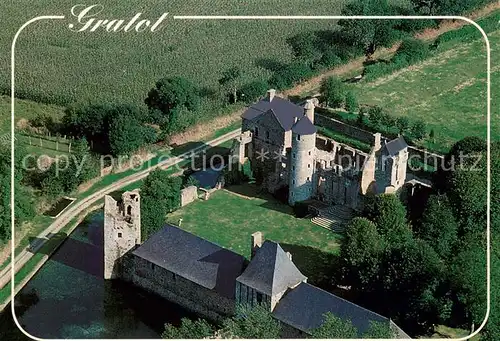 AK / Ansichtskarte Gratot Le Chateau de Gratot Vue aerienne Gratot