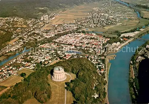 AK / Ansichtskarte Kelheim Befreiungshalle Fliegeraufnahme Kelheim