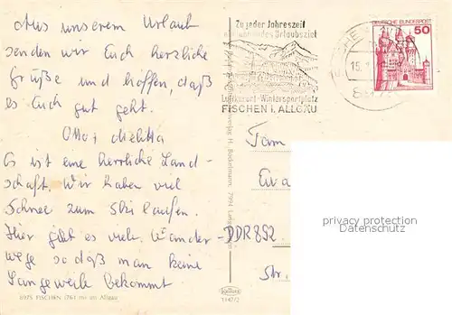 AK / Ansichtskarte Fischen_Allgaeu Winterpanorama Allgaeuer Alpen Fischen Allgaeu