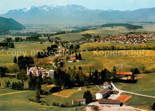 AK / Ansichtskarte Reichersbeuern Laendererziehungsheim Max Rill Schule e.V. Schloss Sigriz Hofbauer Neubauten Fliegeraufnahme Alpenblick Fliegeraufnahme Reichersbeuern