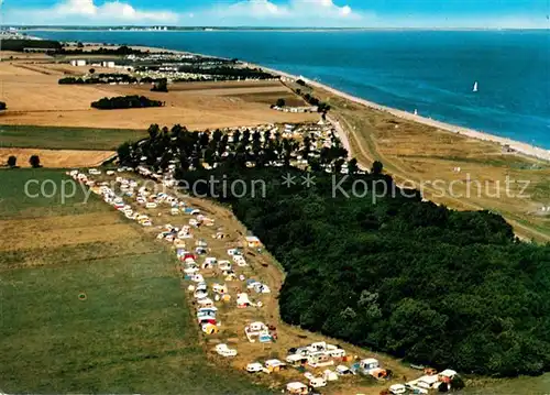 AK / Ansichtskarte Grube_Holstein Rosenfelder Strand an der Ostsee Fliegeraufnahme Grube_Holstein