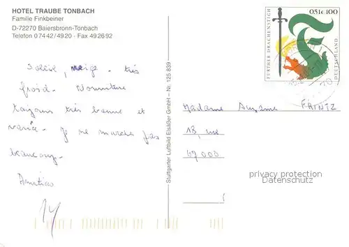 AK / Ansichtskarte Tonbach Hotel Traube Fliegeraufnahme Tonbach