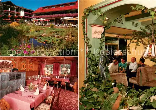 AK / Ansichtskarte Fischen_Allgaeu Kurhotel Frohsinn Teich Gaststuben Fischen Allgaeu