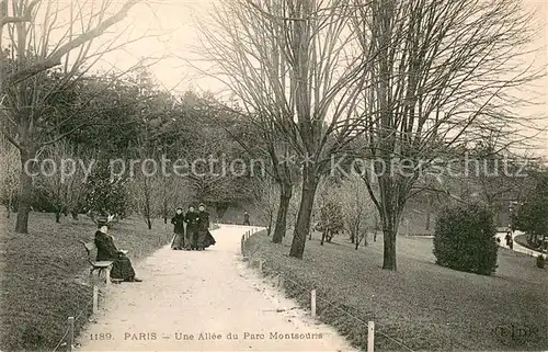 AK / Ansichtskarte Paris Une Allee du Parc Montsouris Paris