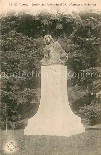 AK / Ansichtskarte Tours en Vimeu Jardin des Prebendes d Oc Monument de Racan Tours en Vimeu