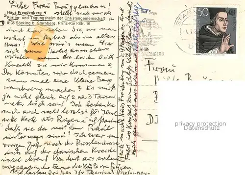 AK / Ansichtskarte Soecking_Starnberg Haus Freudenberg Ferien  und Tagungsheim der Christengemeinschaft Soecking_Starnberg