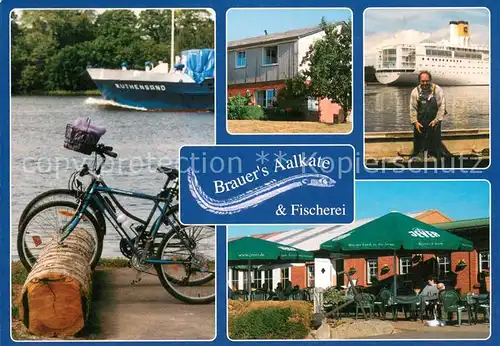AK / Ansichtskarte Rade_Rendsburg Brauer s Aalkate & Fischerei Gaststaette Ferienwohnungen Rade Rendsburg