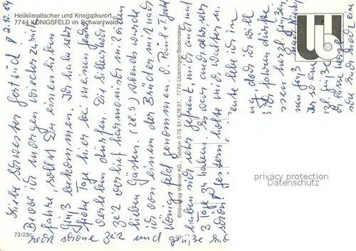 AK / Ansichtskarte Koenigsfeld_Schwarzwald Heilklimatischer Kneippkurort Fliegeraufnahme Koenigsfeld Schwarzwald