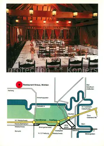 AK / Ansichtskarte Wohlen_BE Restaurant Kreuz Festsaal Rechnung Wohlen_BE