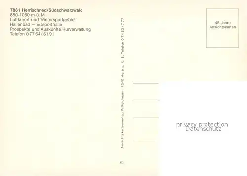 AK / Ansichtskarte Herrischried Luftkurort Wintersportgebiet Fliegeraufnahme Herrischried