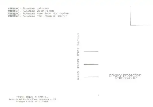 AK / Ansichtskarte Urbino Panorama dall aereo Urbino