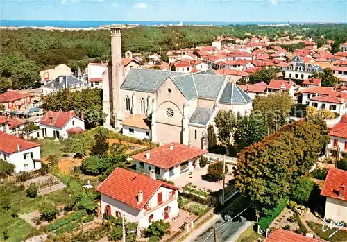 AK / Ansichtskarte Capbreton La ville avec l eglise et au fond la mer vue aerienne 