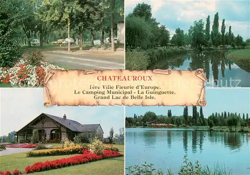 AK / Ansichtskarte Chateauroux_Indre Premiere Ville Fleurie dEurope Le Camping Municipal La Guinguette Grand Lac de Belle Isle Chateauroux Indre