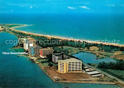 AK / Ansichtskarte Goehren_Ruegen Haus Seeschwalbe Fliegeraufnahme Goehren Ruegen