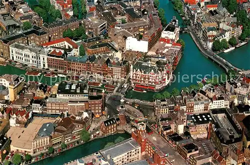 AK / Ansichtskarte Amsterdam_Niederlande Luchtopname van de Munttoren en het Muntplein Amsterdam_Niederlande
