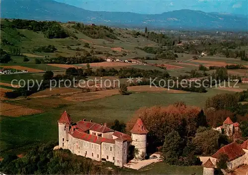 AK / Ansichtskarte Vignieu Chateau de Chapeau Cornu Vue aerienne Vignieu