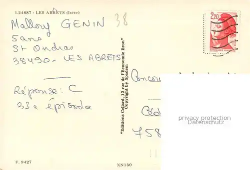 AK / Ansichtskarte Les_Abrets Vue partielle Les_Abrets