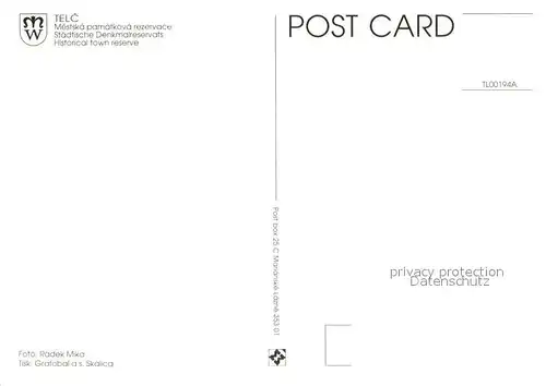 AK / Ansichtskarte Telc Staedtisches Denkmalreservat Fliegeraufnahme Telc