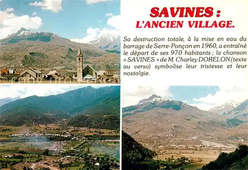 AK / Ansichtskarte Savines le Lac Panorama Alpes Chansson Refrain Savines le Lac