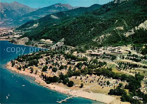 AK / Ansichtskarte Savines le Lac Camping Municipal Les Eygoires vue aerienne Savines le Lac