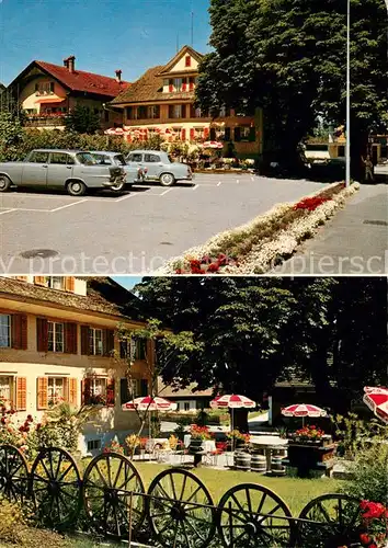 AK / Ansichtskarte Oberkirch_Sursee Hotel Hirschen Garten Terrasse Oberkirch Sursee